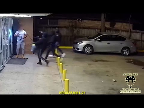 Crazy Houston Armed Robbery Caught On Camera