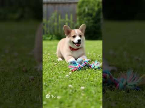 “阳光、草坪、柯基和它最爱的玩具 🌞”
