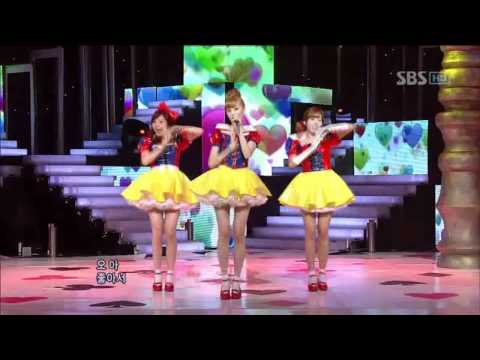 Orange caramel - Aing (오렌지 캬라멜 - 아잉) @ SBS Inkigayo 인기가요 100808