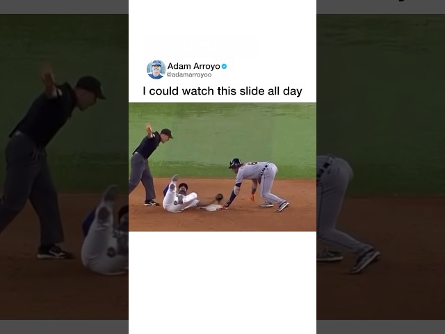 Smooth slide 😳 #baseball