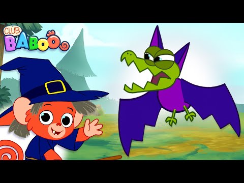 TRICK or T-REX | Club Baboo | 1 HOUR Funny Dino Videos for Kids | Velociraptor T-Rex Triceratops LOL
