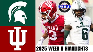 #3 Indiana vs Michigan State Highlights | Week 8 | 2025 College Football Highlights