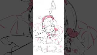 【ラフの描き方】シルエットでポーズを決めてから描き進めるよ❕#イラストメイキング  #clipstudiopaint