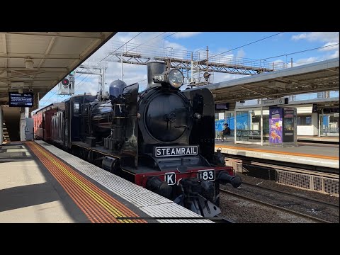 Steam and Electric Train Parallel run | Welcome Back Tait train tour