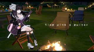 【 Acoustic / 弾き語り 】おうち3Dで焚火を見ながら弾き語り🔥Sing with a guitar requested song