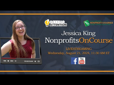 NonprofitsOnCourse, August 21 with Jessica King