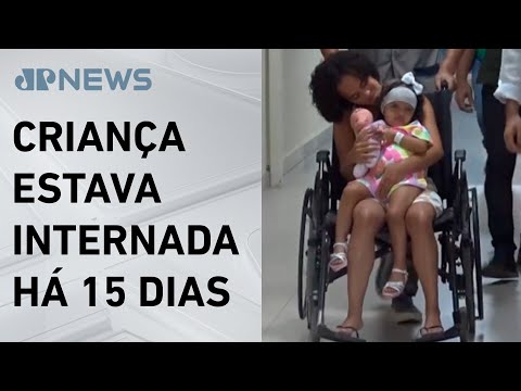 Menina de 2 anos baleada na cabeça recebe alta no Rio de Janeiro