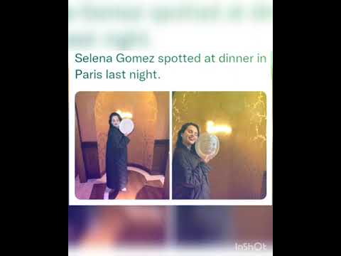 Selena Gomez spotted at dinner in Paris last night.