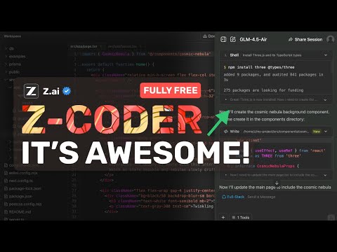 Z-AI's Full Stack Coder: This GLM-4.5 based FULLY FREE Coder is ACTUALLY AMAZING!