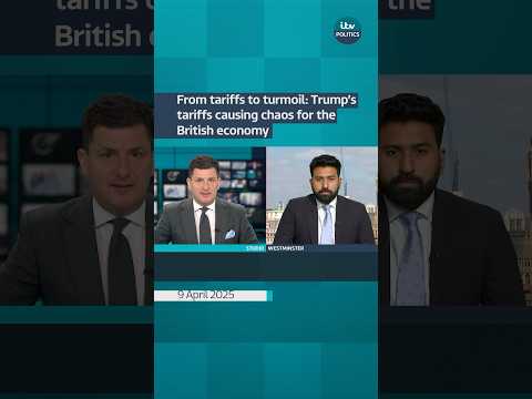 From tariffs to turmoil: Trump's tariffs causing chaos for the British economy #itvnews #shorts