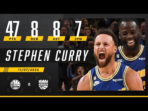 Steph Curry's season-high 47 PTS wills Warriors to VICTORY over Kings video clip