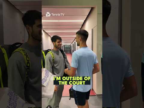 Legendary Meet-Up: Carlos Alcaraz & Novak Djokovic Cross Paths In Shanghai 🤩