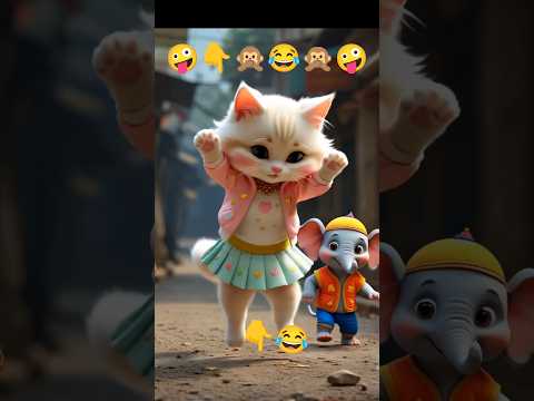Funny Cats Dance & Jump in Water 😹💦 | #cute #cat #dudidudidam #shorts