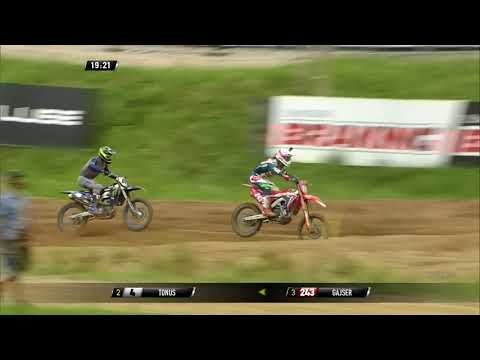 Tim Gajser passes Arnaud Tonus - MXGP of Latvia 2019