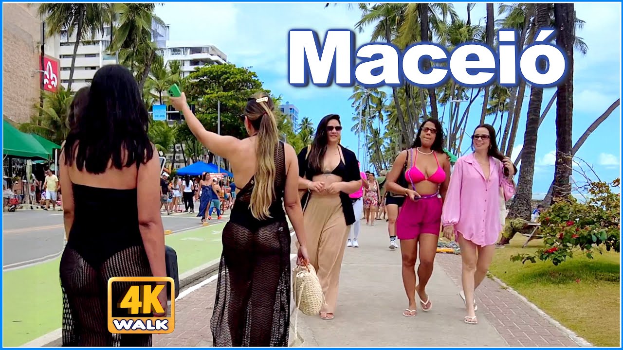 4K Walk along Orla Ponta Verde, Maceió | Brazil Walking Tour Travel Vlog