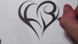 All comments on How To Create a Heart Using Letters - Tribal Initials ...