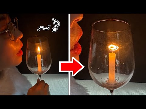 音で炎の形が変わる!? 新しい音と波形の実験!!