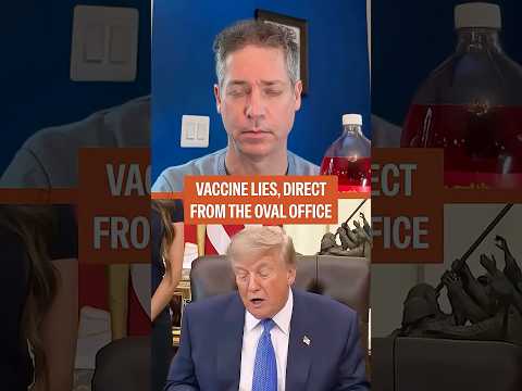 Trump Says Kids Are Getting Vaccines the Size of a Soda Bottle. It’s Actually About a Teaspoon Episode cover