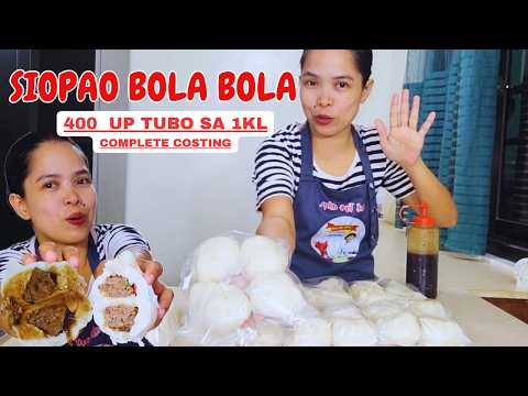 SIOPAO BOLA BOLA 400 UP ANG TUBO SA 1KL RECIPE | Tipid Tips atbp
