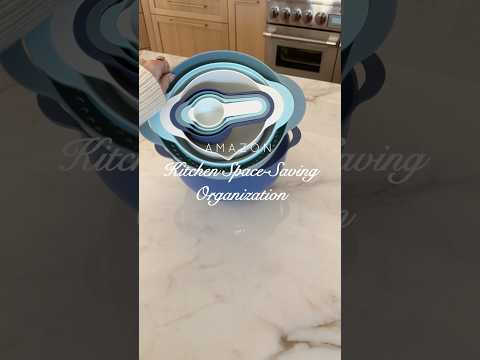 Stackable kitchen bowls = instant storage win. Shop my AMZ idea list for stackable storage