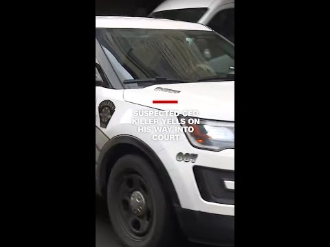 Suspect in the killing of healthcare CEO yells upon arrival at court