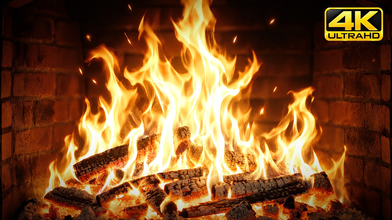 🔥 SILENT GLOW FIREPLACE with CALM CRACKLING FIRE AND COZY ROOM AMBIENCE for Nighttime Relaxation