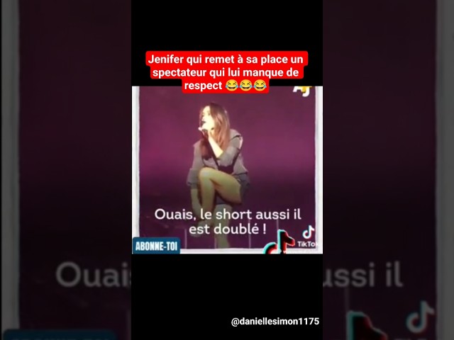 Jenifer qui remballe un spectateur 😂 #jenifer #staracademy #concert #drole #fans #drama