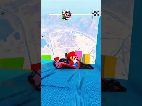 Mario vs Luigi: The Scariest Sky Ramp! 🏎️💨 #Shorts