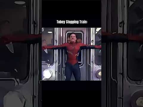 Tobey Maguire STOPPED a TRAIN 🚆… Tom Holland HELD a SHIP TOGETHER 🚢🔥 #shorts #marvel #spiderman