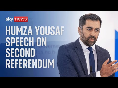 Watch live: Humza Yousaf speech on second referendum plans
