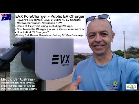 Power Pole EV Charger | Charging the MG ZS EV on EVX PoleCharger | EASY? | Electric Car Australia