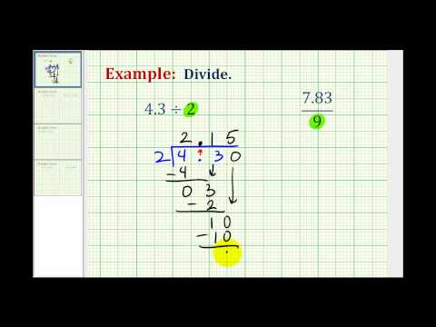 Divide Decimals by Whole Numbers ( Video ) | Arithmetic | CK-12 Foundation