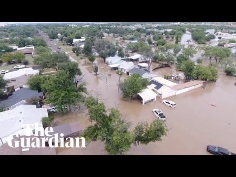 Drone footage shows extent of deadly Texas flooding
