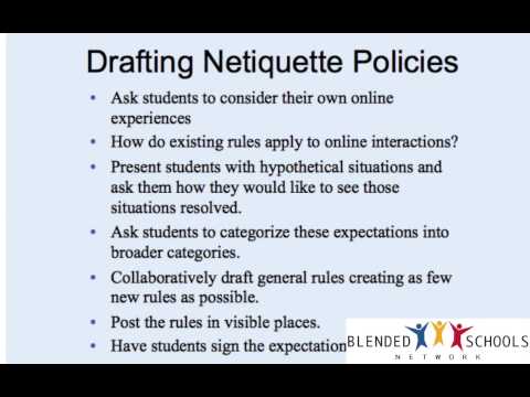 Drafting a Netiquette Policy