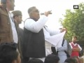 Watch: SP candidate Sujat Alam hits himself with shoes in public rally