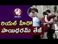 Hero Sai Dharam Tej Shows Humanity By Shifting Accident Victim To Hospital