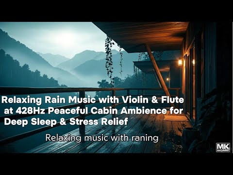 Relaxing Rain Music with Violin Flute Peaceful Cabin Ambience for Deep Sleep Eps101