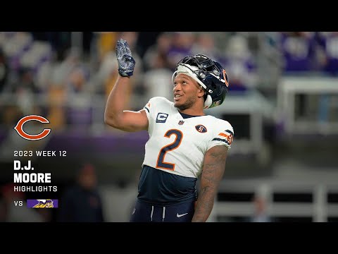 Every DJ Moore catch from 114-yard game | Week 12 video clip