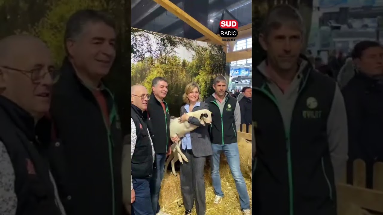 🔴 Yaël Braun-Pivet avec un agneau dans les bras au Salon de l’agriculture