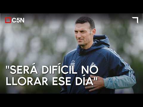 La emoción de SCALONI previo al partido DESPEDIDA DE MESSI