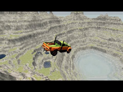 Here's Cars vs Cliff Roads - Epic Crash Simulations in BeamNG drive! #7 Beamngdrive - BeamngMars-tk