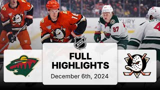 NHL Highlights | Wild vs. Ducks | December 06, 2024