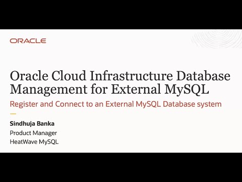 Register and Connect to an External MySQL Database system