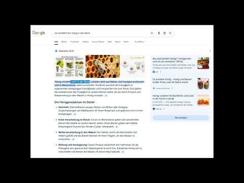 Wo entsteht der Honig in einer Biene? Google iQ 15