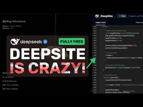 FULLY FREE DeepSite: This Fully FREE Deepseek V3.1 AI Coder is KINDA CRAZY!