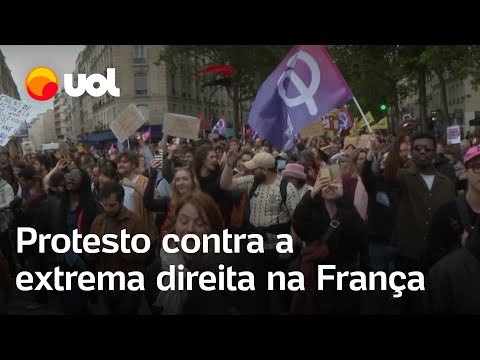 Protesto na França: Milhares de pessoas saem às ruas contra a extrema direita no país