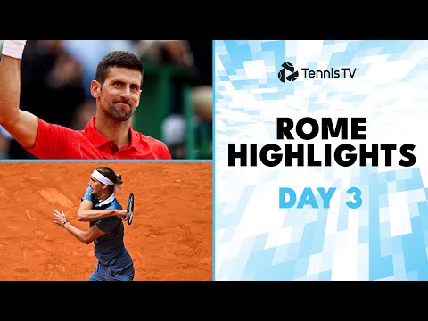 Djokovic Headlines vs Moutet, Zverev, Ruud & Shelton Feature | Rome 2024 Highlights Day 3