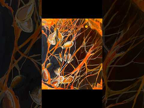 Pumpkin insides art process #art #halloween #fall #autumn #pumpkin