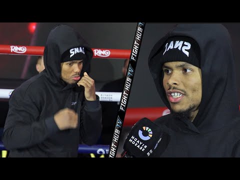 HES A PUNK – Shakur Stevenson after canceled Schofield fight shows boogeyman hands at workout!