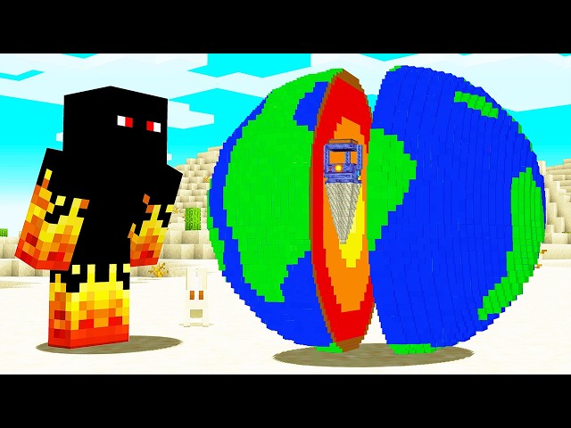 CAVEI ATÉ O OUTRO LADO DO MUNDO NO MINECRAFT